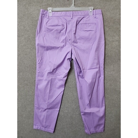 TALBOTS Relaxed Chino Pants Blue Womens 14 Lavender Purple Stretch - Picture 4 of 9